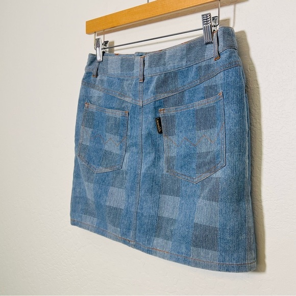 Vintage Checkered Checkerboard Mini Skirt Medium - Picture 3 of 8